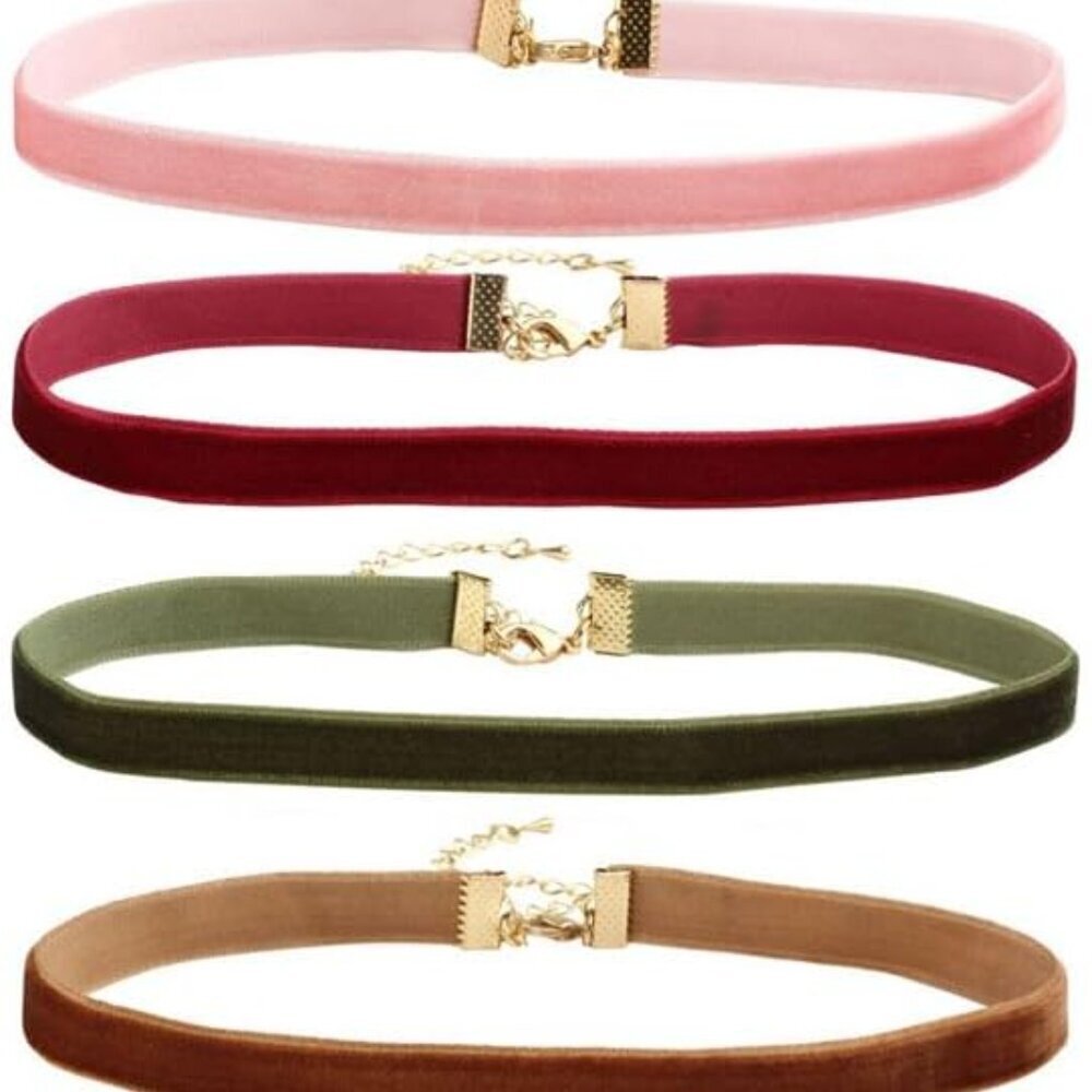 6-10 Pcs Gothic Velvet Ribbon Chokers Necklaces for Women Men Gothic Tattoo Lace
